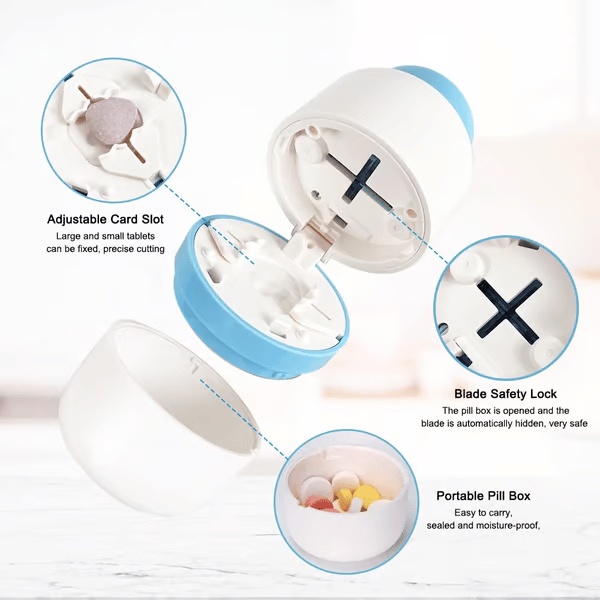 💊Tragbarer Präzisions-Pillenteiler mit fester Positionierung