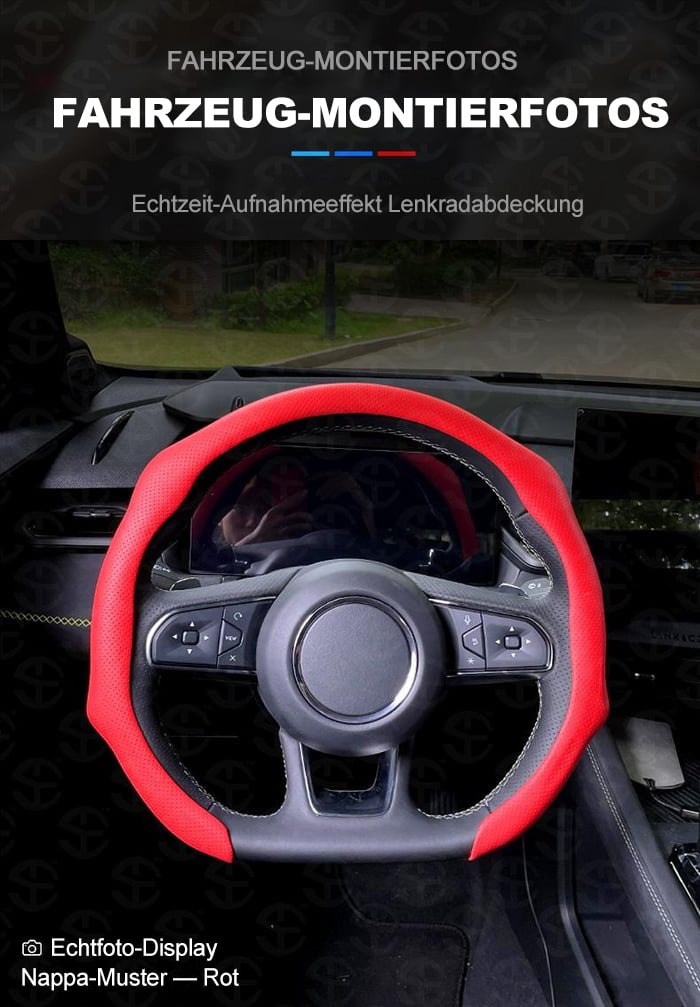 🔥Letzter Tag 49% RABATT🚗Atmungsaktiver Lenkradbezug aus Nappa-Leder, Modell 2025