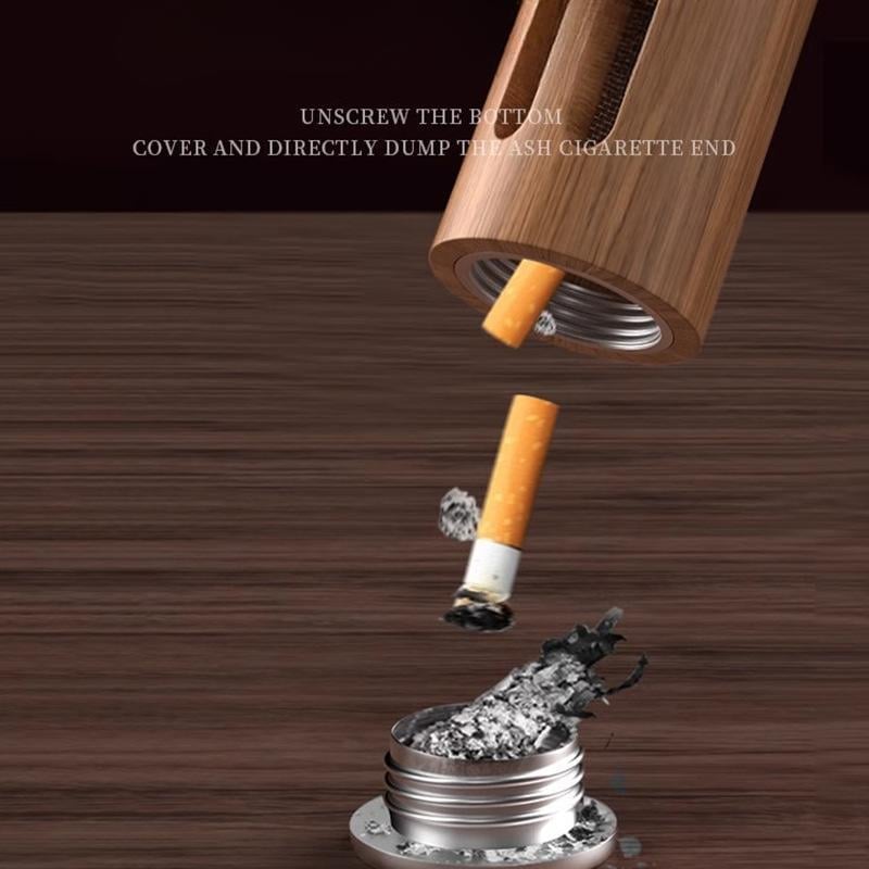 🔥Last Day 50% OFF🔥Portable Anti-flying Walnut Cigarette Ashtray