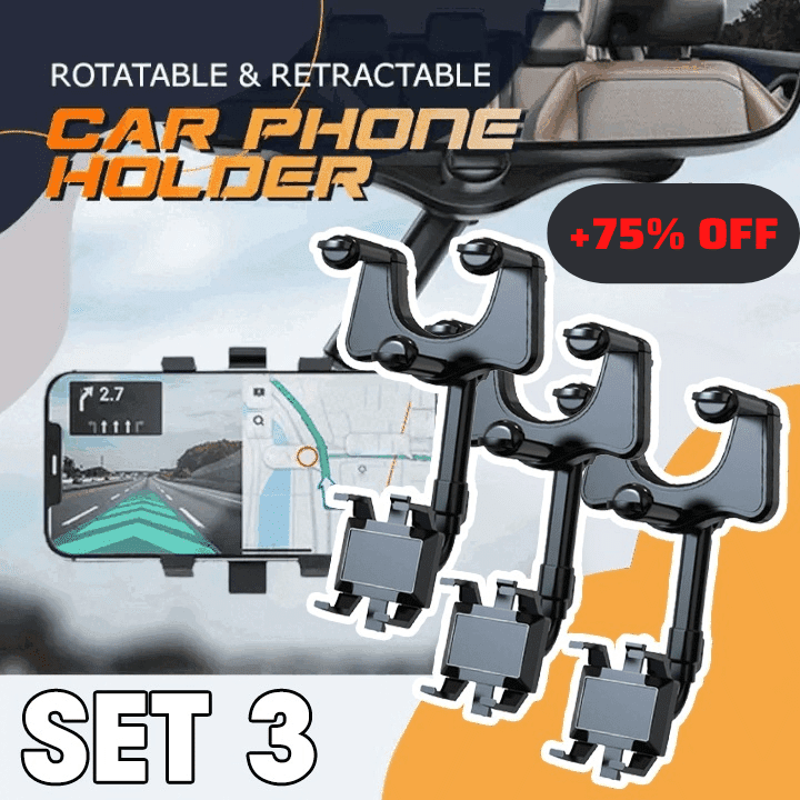 🔥Last Day Promotion 70% OFF-🔥-Rearview Holder - Rotatable and Retractable Car Phone Holder