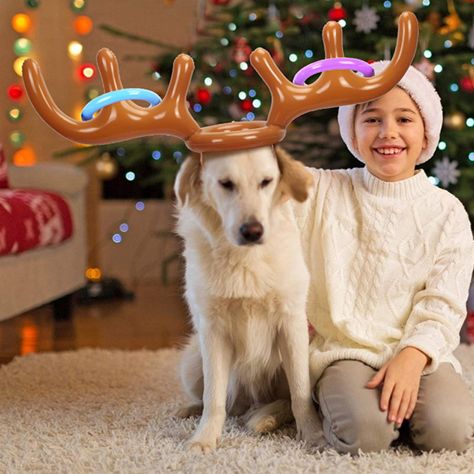 (🎄Christmas Hot Sale🔥🔥)Christmas Inflatable Reindeer Antler Toss Game(BUY 5 GET 3 FREE & FREE SHIPPING)