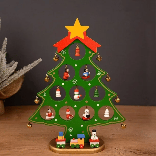 🔥Last Day Promotion 48% OFF-🎁-DIY Wooden Mini Christmas Tree Set🎅