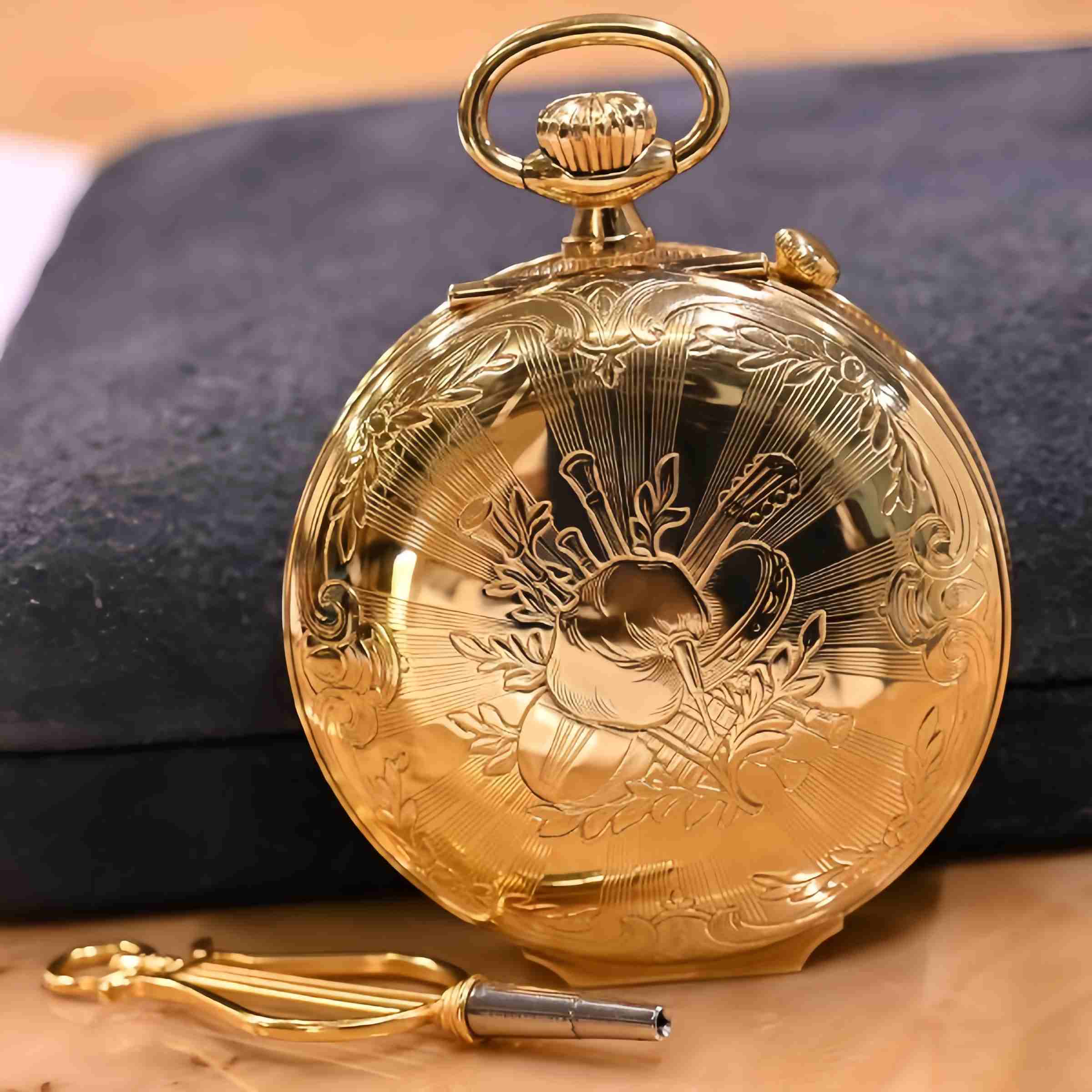💥LAST DAY SALE 50% OFF💥Imperial Duke & Puppet Gold-plated Musical Automatic Open Pocket Watch