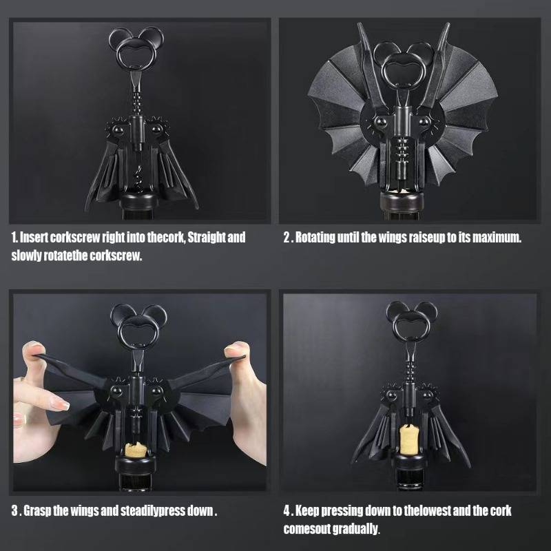 🍷Last Day 49% OFF - Bat Wine Opener (Corkscrew and Bottle Opener)