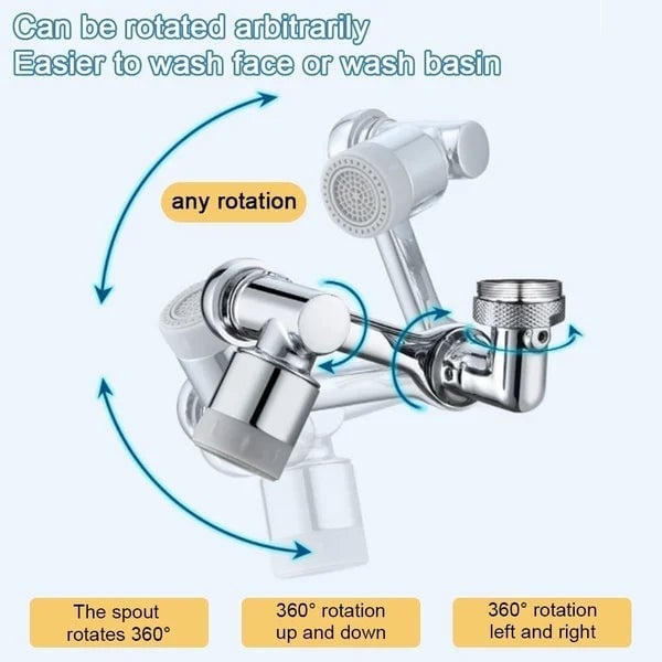 👍Rotating 1080° Robotic Arm Faucet (Universal Model)