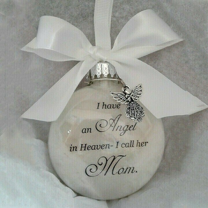 💕Christmas Ornaments Feather Ball - Angel In Heaven Memorial Ornament