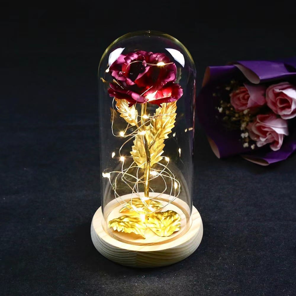 Mother's Day Limited Time Sale 70% OFF💓Glass-Covered Gold Leaf Eternal Roses🔥Buy 2 Get Free Shipping