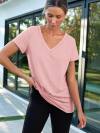 AUTOMET T Shirts Short Sleeve V Neck Tees for Women Fashion Tops Trendy Lightweight Soft Casual Summer Outfits Clothes 2024