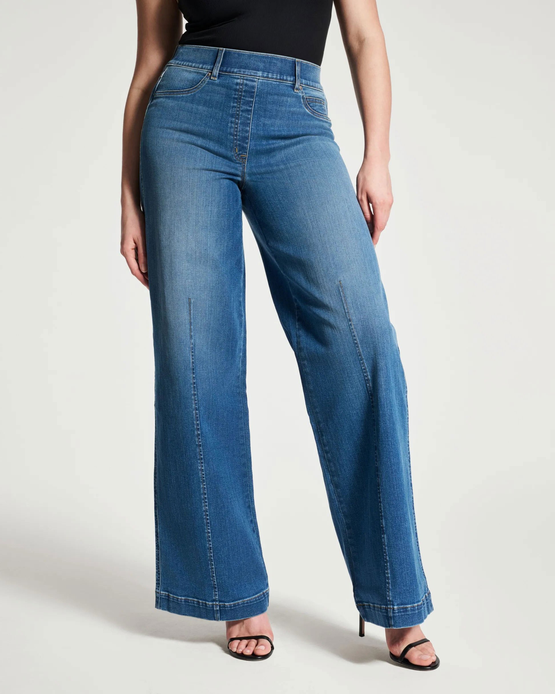 🔥Limited Time Sale 70% OFF🎉Seamed Front Wide Leg Jeans (Buy 2 Free Shipping)