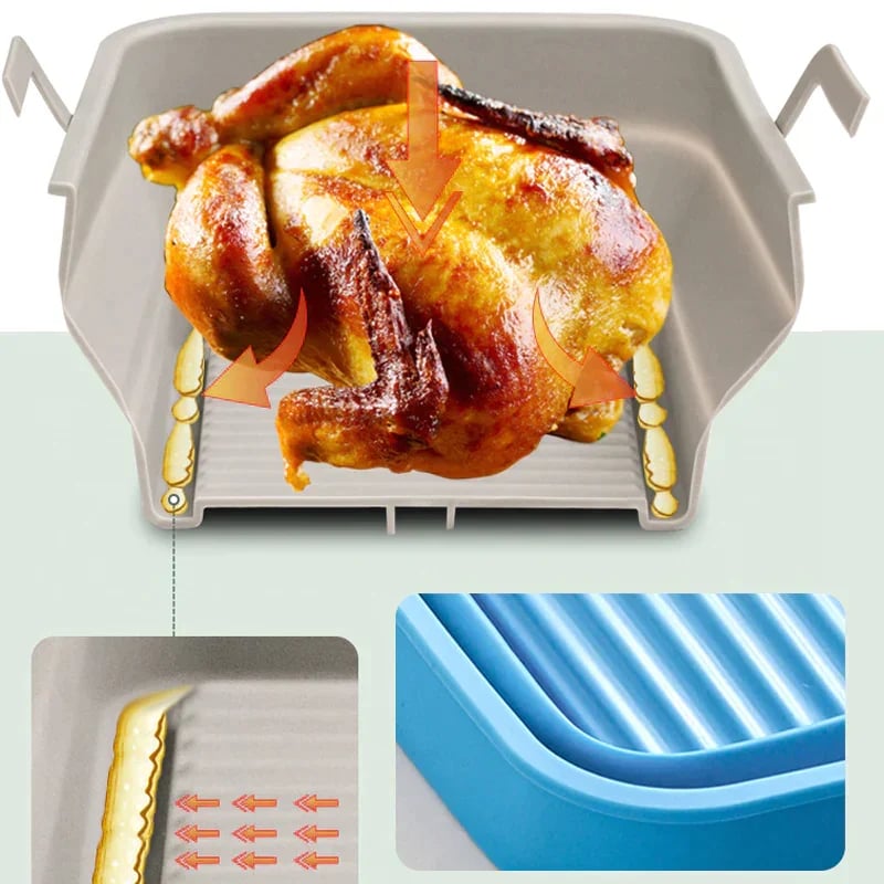 🔥Last Day Promotion 50% OFF🔥Foldable Air Fryer Silicone Baking Tray
