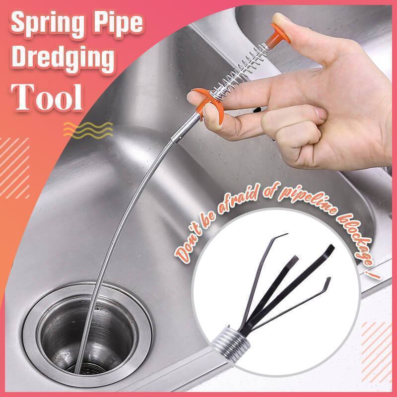 (🔥Last Day Promotion- SAVE 48% OFF) Spring Pipe Dredging Tool (BUY 2 GET 1 FREE now)