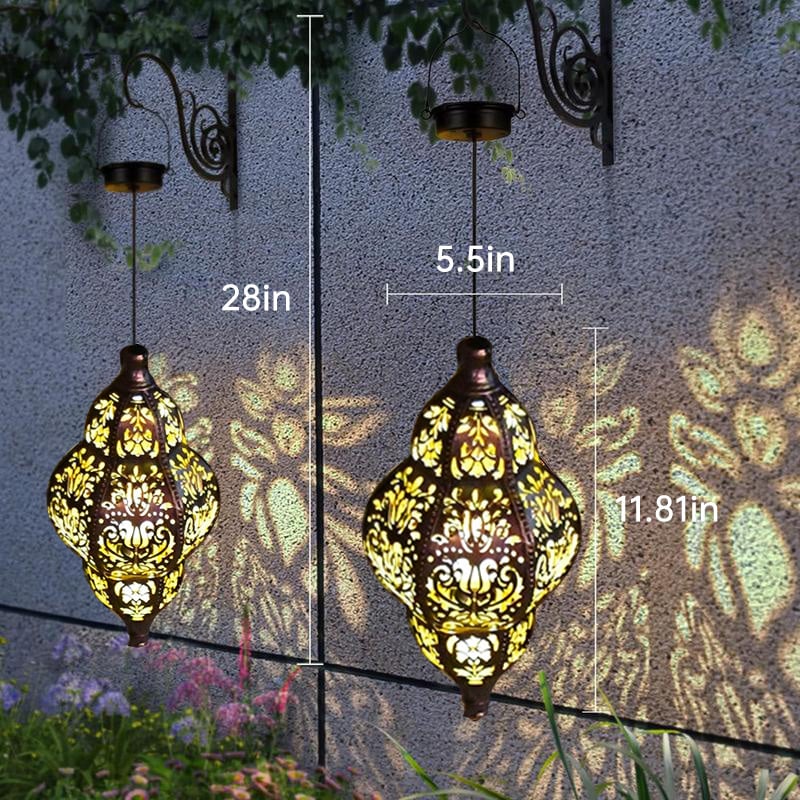Hanging Solar Moroccan Lantern Outdoor Decoration