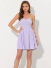 Allegra K Women's Sexy Strapless Party Dress Sweetheart Neck Off Shoulder Sleeveless Mini Dress