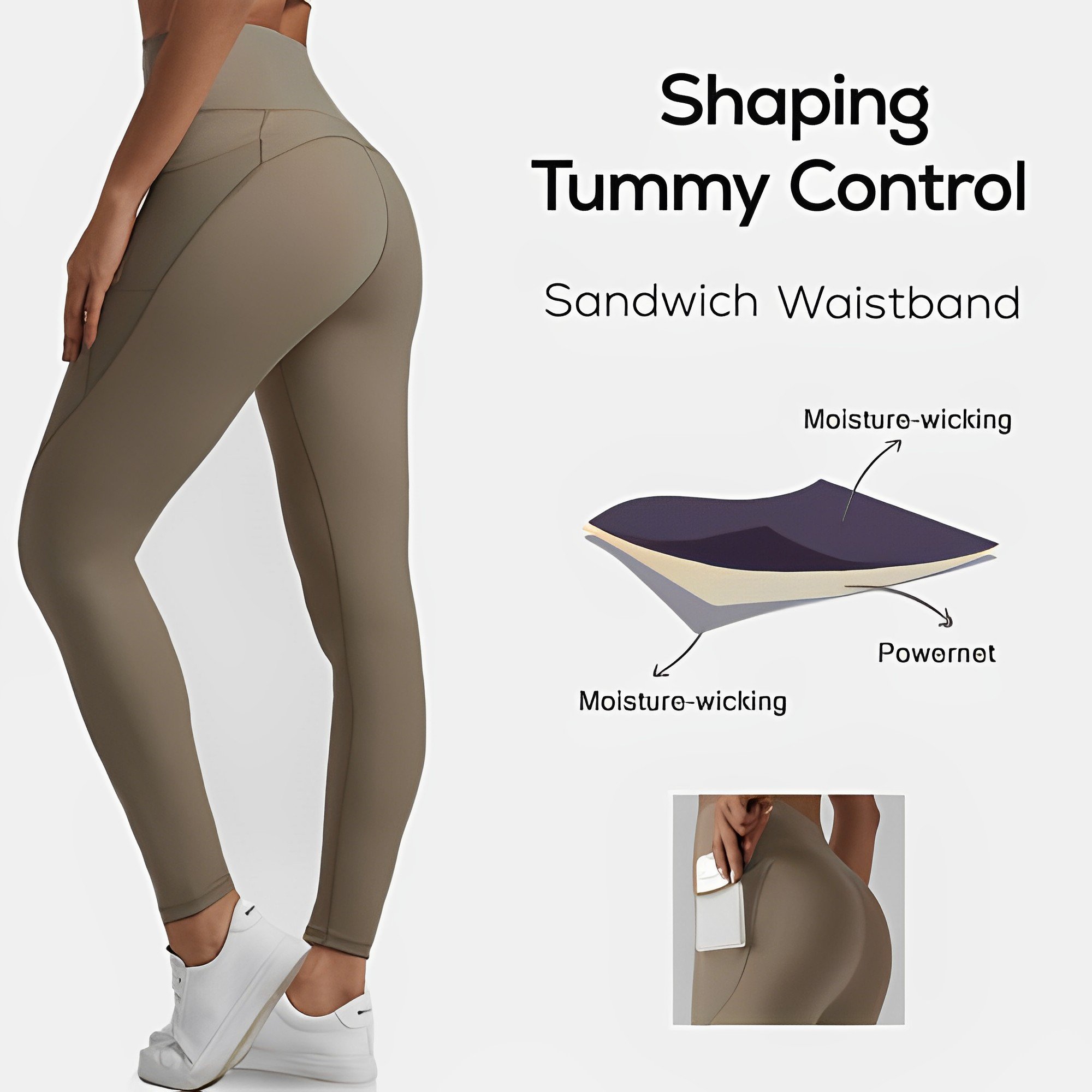 🔥LAST DAY 50% OFF🔥 High Waisted Tummy Control Shaping Training Leggings