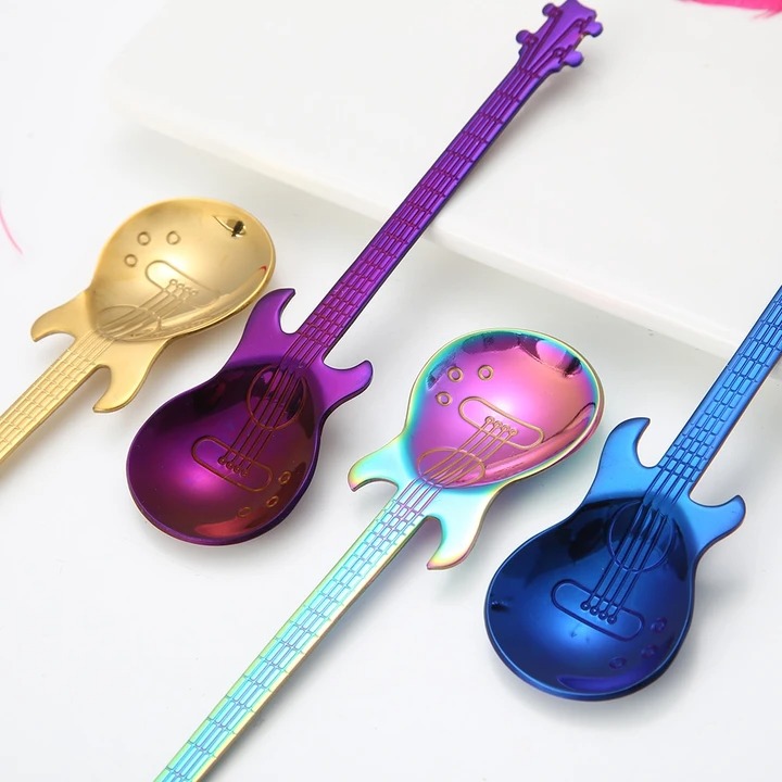 Stainless Steel Coffee Guitar Spoons