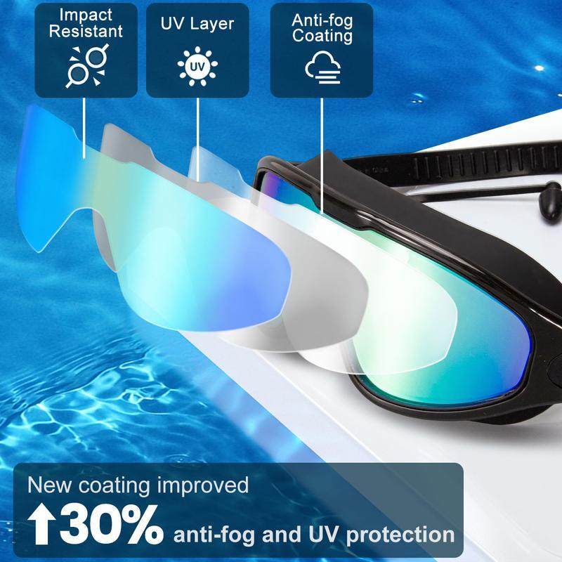 Swim Goggles 2 Pack  For Kids Men Women