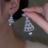 VisionsaatTM Christmas Diamond And Zirconia Earrings Without Holes