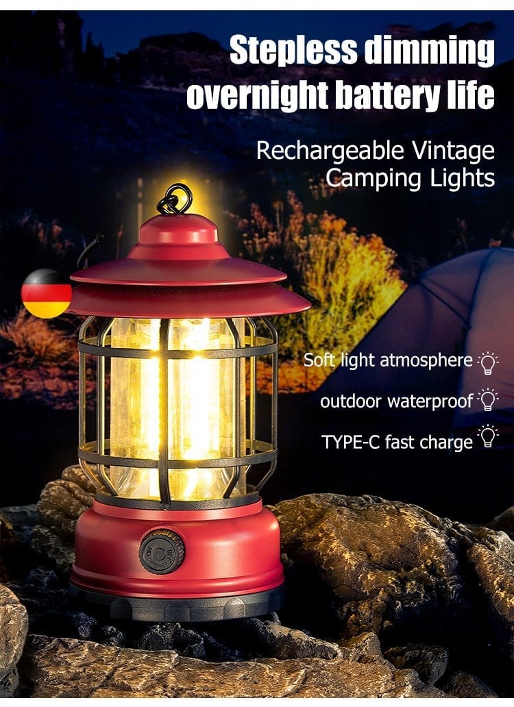 ⚡FLASH SALE⚡ Portable Retro Camping Lamp, Buy 2 Get Extra 10% OFF & Free Shipping