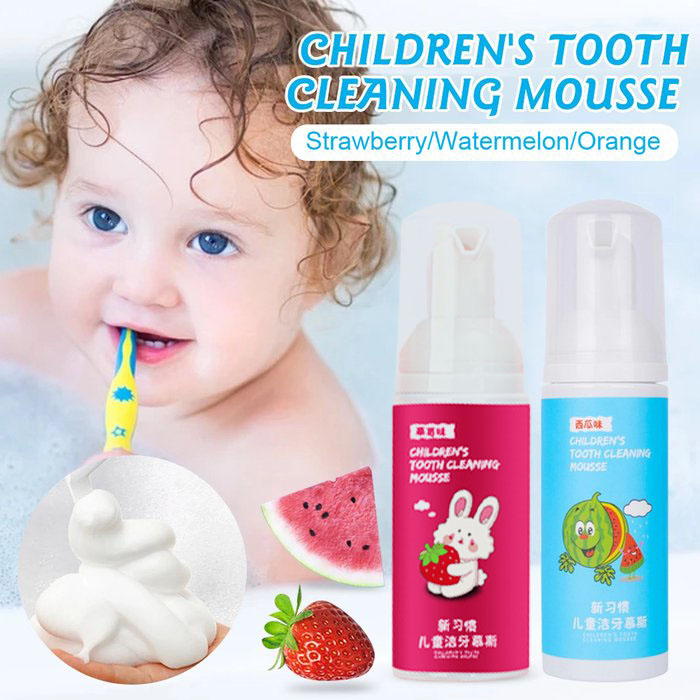(🍉Special Toothpaste for U-Shaped Toothbrush) 2.1 OZ Children's Mousse Toothpaste