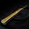 🌹 Handcrafted Rose-Inlaid Folding Blade