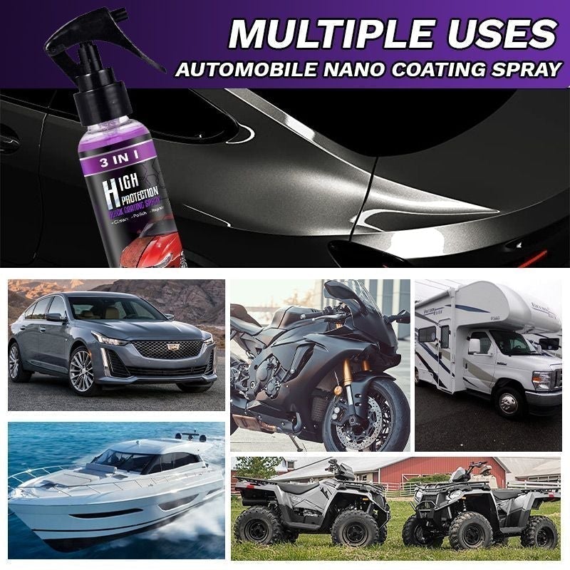 3 in 1 High Protection Quick Car Coating Spray - Buy 2 Free Shipping🔥