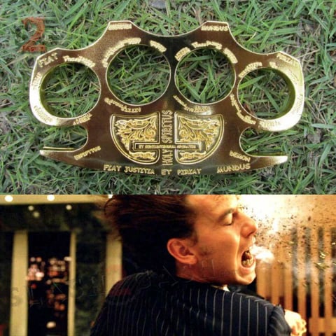 Self-defense metal brass knuckles✝Constant (Saint Benedict) special edition