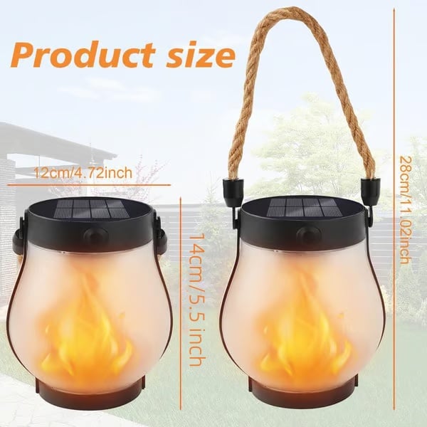 💥LAST DAY SALE 50% OFF💥Dancing Flame Solar Lantern Outdoor Lights⚡BUY 2 FREE SHIPPING