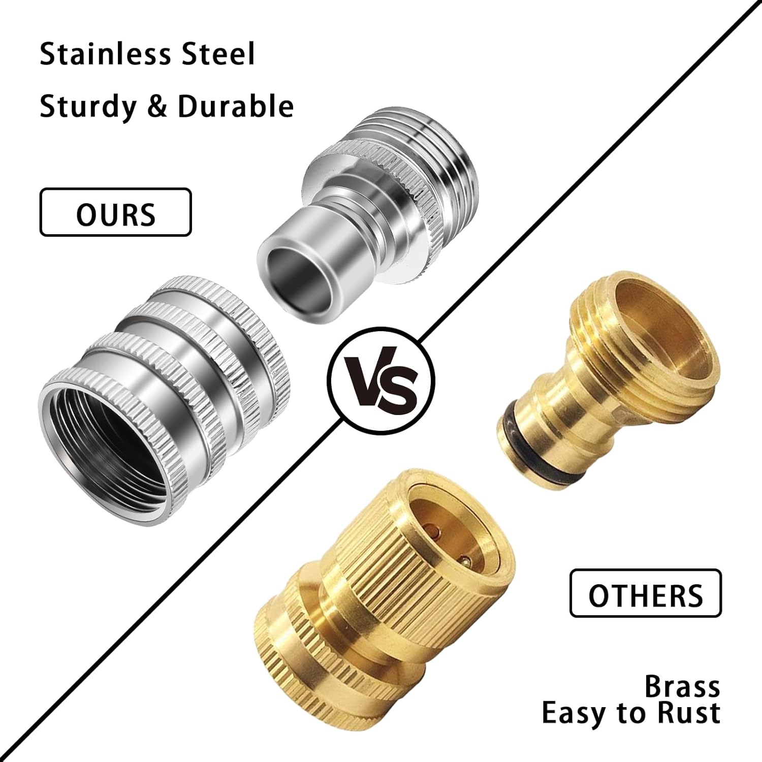 🎁TikTok Last Day Sale - 70% OFF🔥Stainless Steel Garden Hose Quick Connect Fittings Set🍃