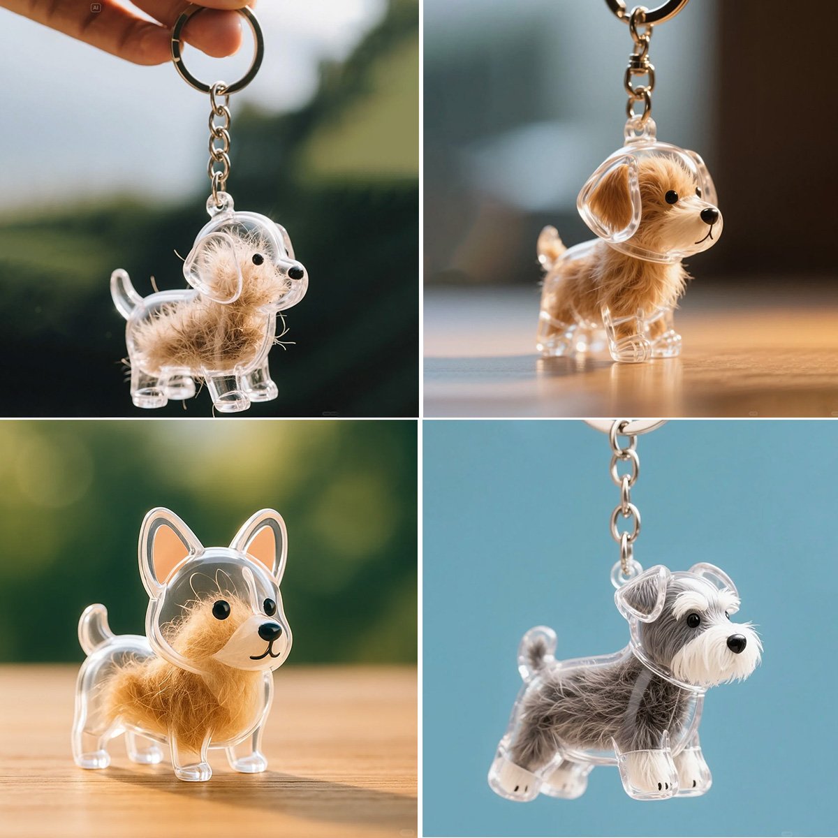 🔥Letzter Tag 50% RABATT-Hundehaarsammler Schlüsselanhänger Charm Gedenk-Aufbewahrungsbox
