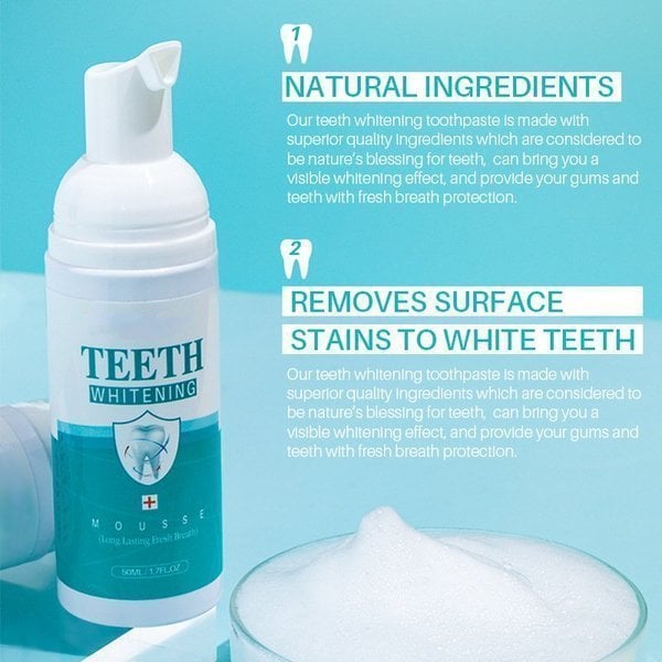 🔥SUMMER SALE 49% OFF -Teeth Whitening Mousse🔥（Buy 2 get 1 free)