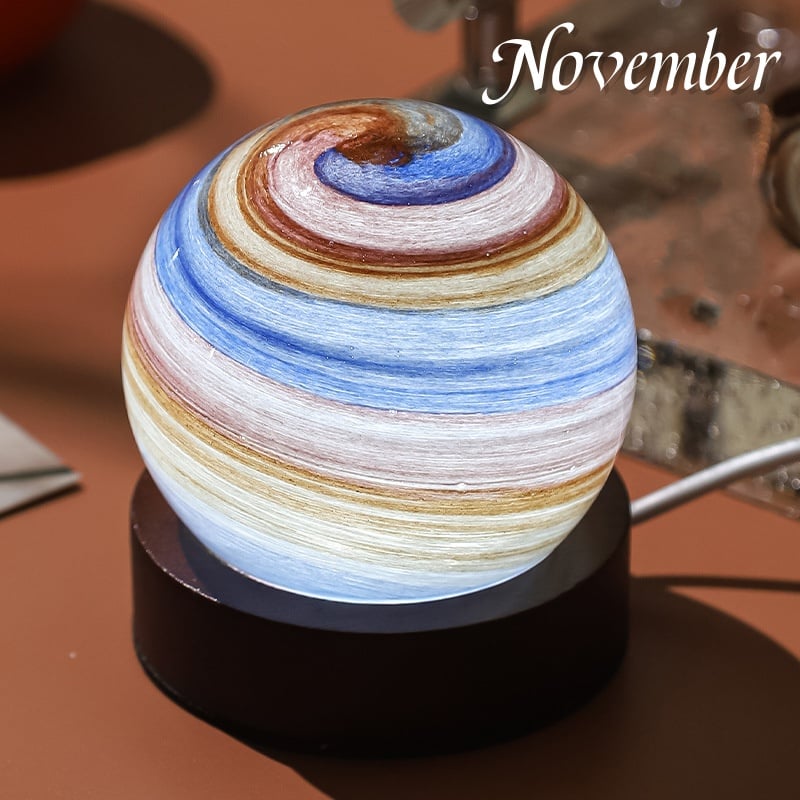 🪐Birthday Month Art Globe Night Lamp