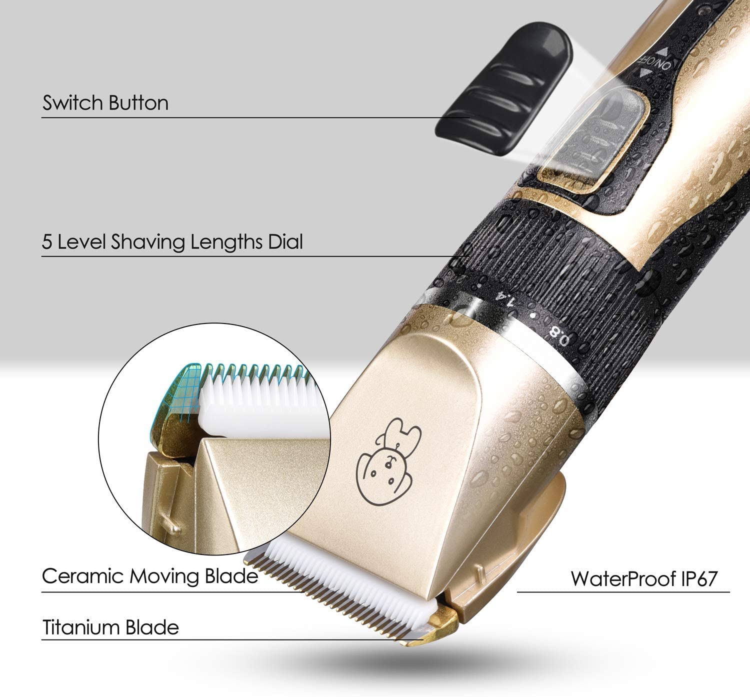 🔥Mother's Day Sale - 65% OFF🔥 Ultra Silent Electric Pet Hair Clipper