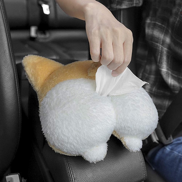 (New Year Promotion!- 50% OFF)Corgi Butt Car Tissue Dispenser-🔥Buy More Save More🔥