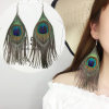 ⚡⚡Last Day Promotion 48% OFF - Peacock Feather Fashion Earrings🔥BUY 2 GET 1 FREE