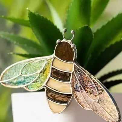 🔥 Limited Time Offer – 50% OFF! Stained Glass Butterfly Monarch Suncatcher pot decoration gift for women Light catcher Sun Room Decor Village style Add a different style to potted plants and gardens