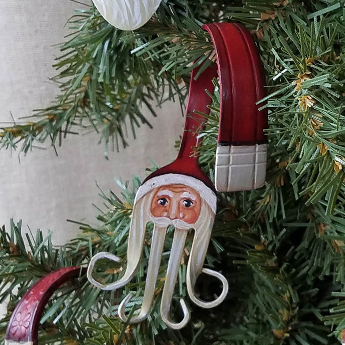 🔥LAST DAY🔥 [Early Christmas Promotion] !!! - Curly Fork Santa Christmas Ornament