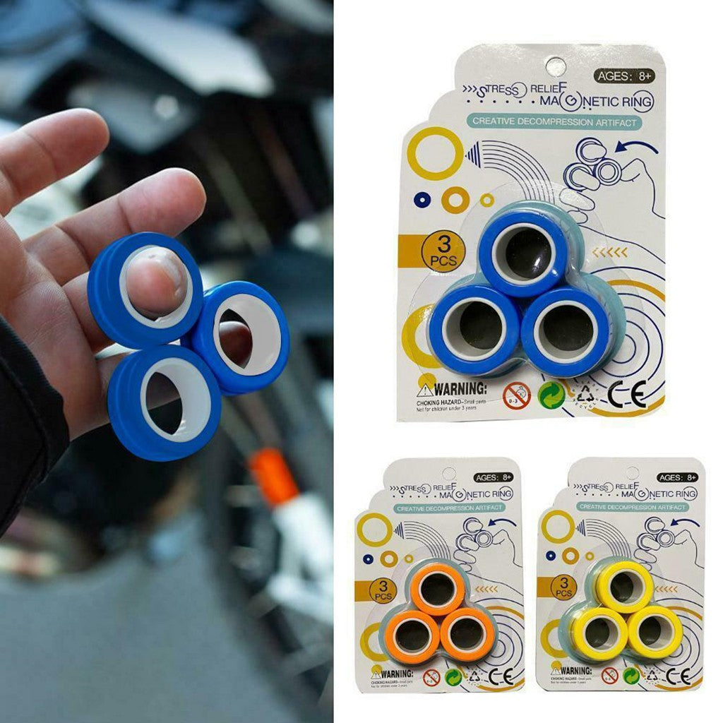 🔥Last day 50% OFF-FinGears Magnetic Rings Fidget Toy-Buy 2 Free 1 Today