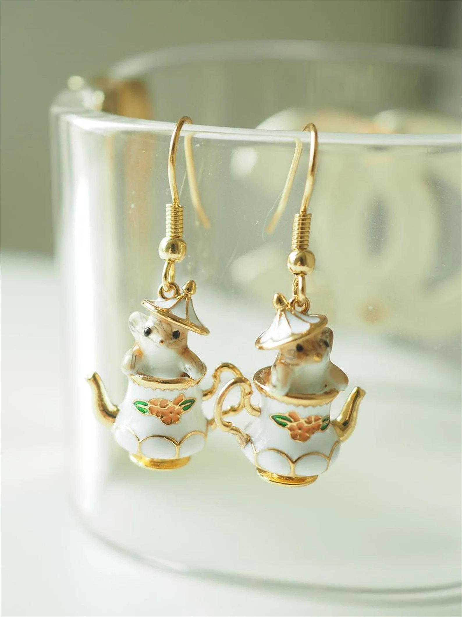 🔥HOT SALE NOW 49% OFF 🎁 -Mouse In My Teapot Earrings Set