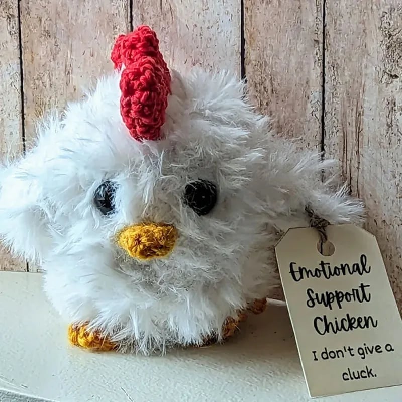 🐓Emotional Support Crochet Chicken Gift