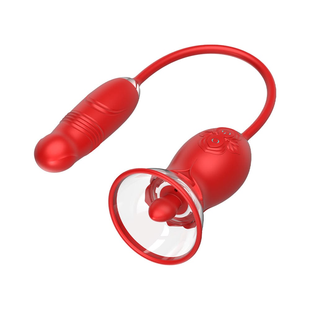 Rose Tongue Extender Clitoris Sucker Dildo Sex Toy For Women