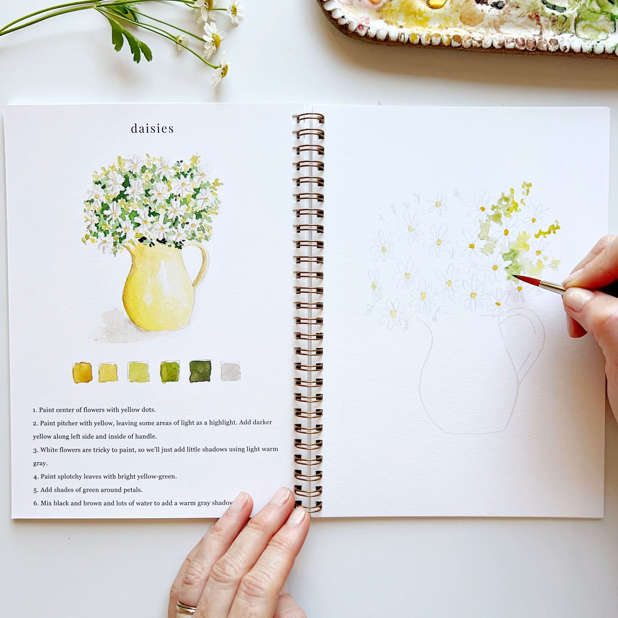 💐Flowers Watercolor Workbook