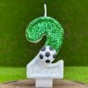 Creative football digital birthday candle