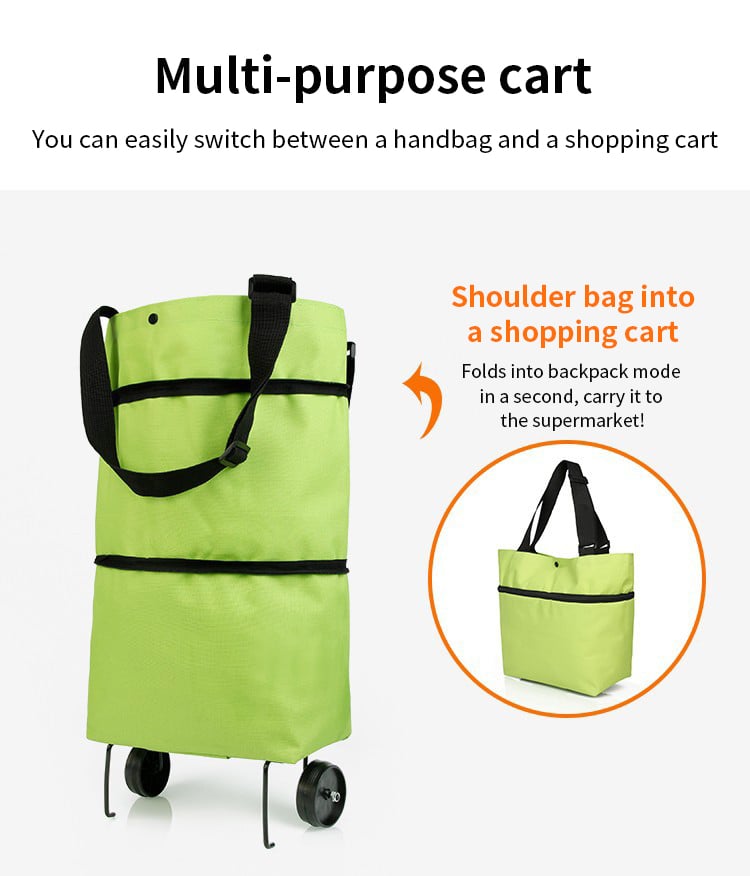 💥Clearance Sale 🛒2-in-1 Shopping Bag Folding Green Bag