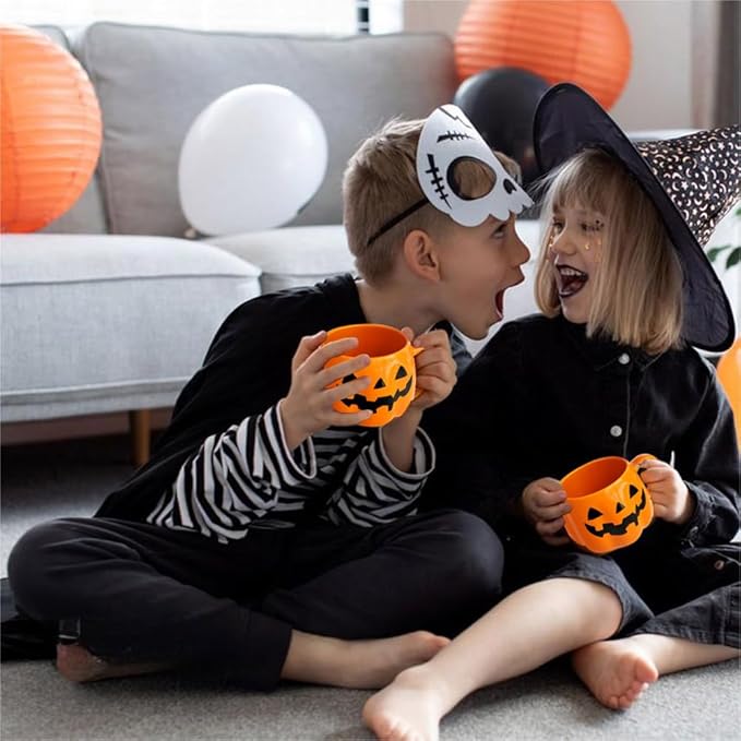 🎁TikTok Last Day Sale - 70% OFF👻Halloween Mugs Set - Black Pumpkin & White Ghost Ceramic Coffee Cups 🎃