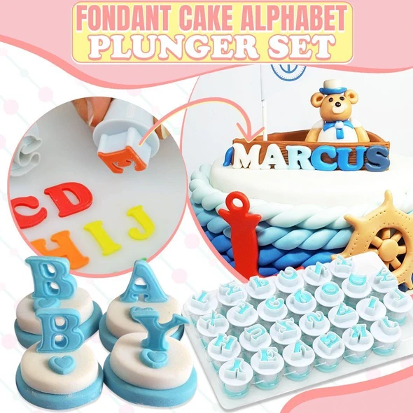 (Woman's Day Sale-Save 50% OFF) Alphabet Fondant Plunger Cutter