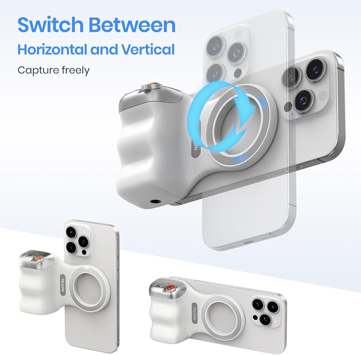 🎁TikTok Last Day Sale - 70% OFF🎉Magnetic Phone Camera Selfie Grip with Wireless Shutter Button