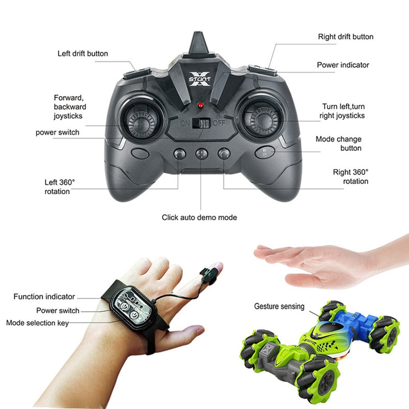 🔥Last Day Sale - 75% OFF🔥-4WD RC Stunt Car 2.4G Radio Remote Control，VIP FREE SHIPPING✈