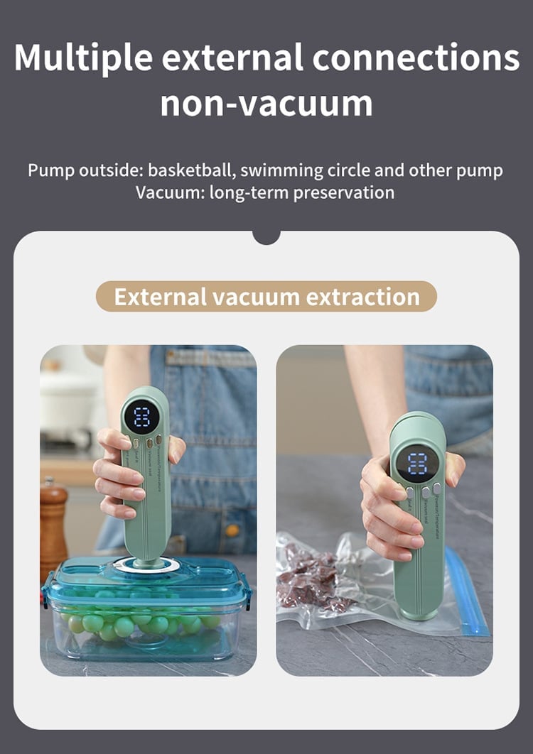 🥗 Keep Your Food Fresh ✨Mini Wireless Vacuum Sealer
