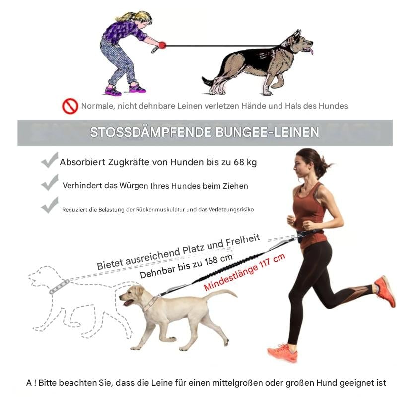 2025✨Letzter Tag 49 % Rabatt🐶Auf freihändige Hundeleine mit Reißverschlusstasche