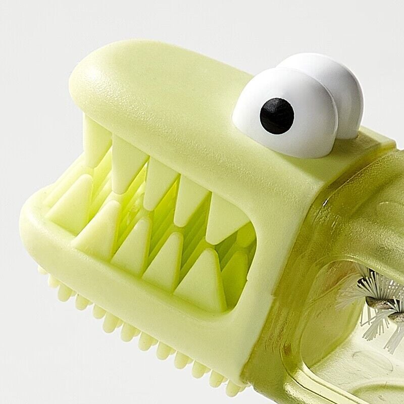 🍂TikTok Fall Mega Sale - 70% OFF🎉✨3-in-1 Crocodile Brush🐊Deep Cleaning for Narrow Cup Lids & Tableware Gaps 🧼